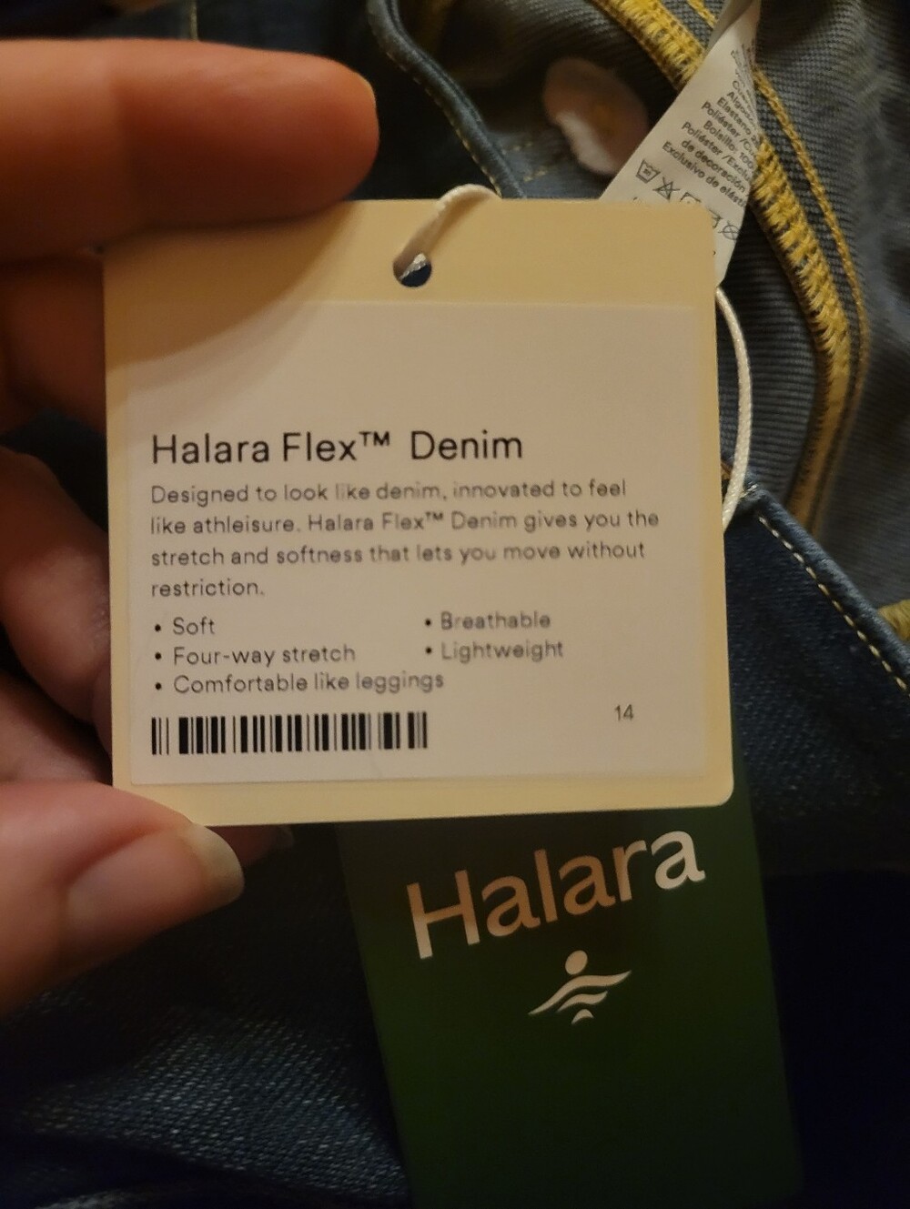 Halara High Waisted Pockets, straight Leg Faux Zip Size Medium Petite NWT - Picture 7 of 8